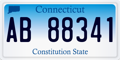 CT license plate AB88341