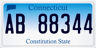 CT license plate AB88344