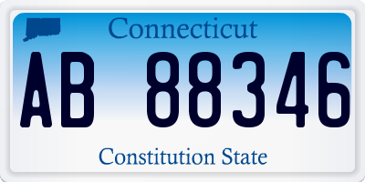 CT license plate AB88346