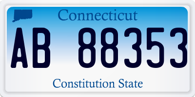 CT license plate AB88353
