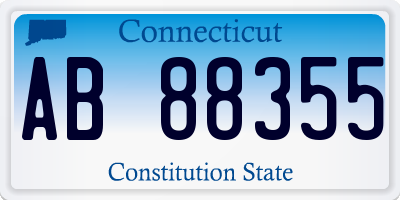CT license plate AB88355