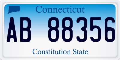 CT license plate AB88356