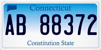 CT license plate AB88372