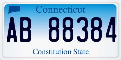 CT license plate AB88384