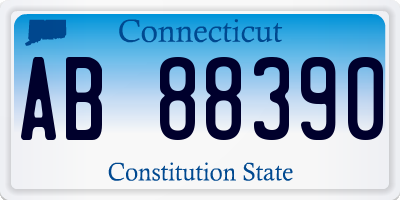 CT license plate AB88390