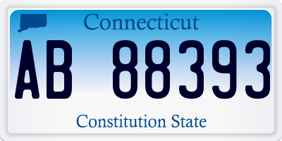CT license plate AB88393