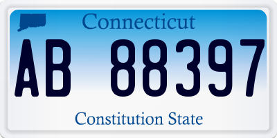 CT license plate AB88397