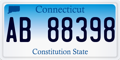 CT license plate AB88398
