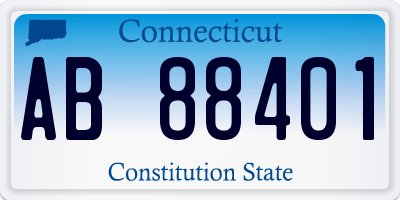 CT license plate AB88401