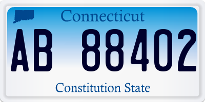 CT license plate AB88402