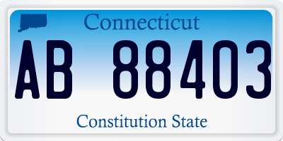 CT license plate AB88403