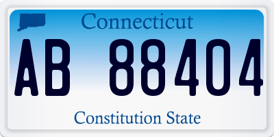 CT license plate AB88404