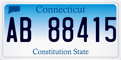 CT license plate AB88415