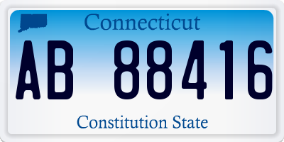 CT license plate AB88416