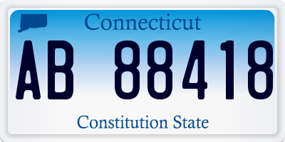 CT license plate AB88418