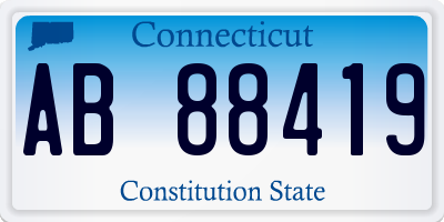 CT license plate AB88419