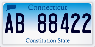 CT license plate AB88422