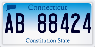 CT license plate AB88424