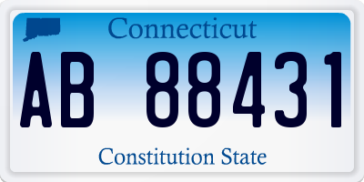 CT license plate AB88431