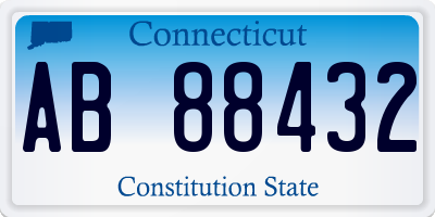 CT license plate AB88432