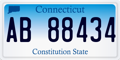 CT license plate AB88434