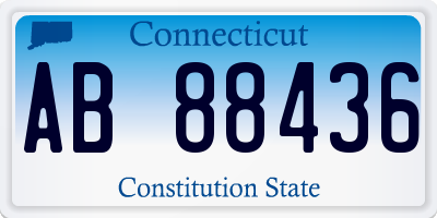 CT license plate AB88436