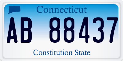 CT license plate AB88437