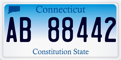 CT license plate AB88442