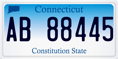 CT license plate AB88445