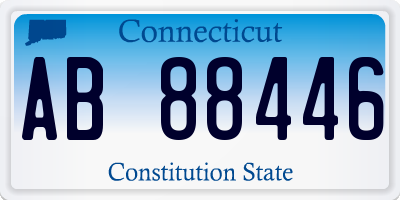 CT license plate AB88446