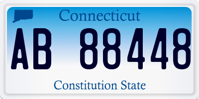 CT license plate AB88448