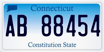 CT license plate AB88454