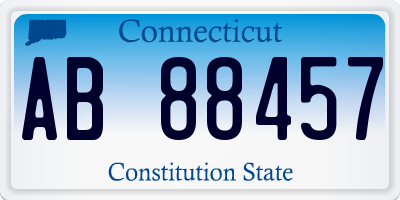 CT license plate AB88457