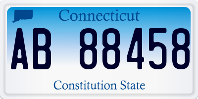 CT license plate AB88458