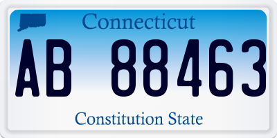 CT license plate AB88463