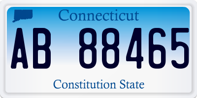CT license plate AB88465
