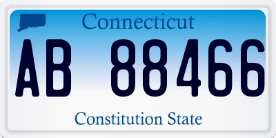 CT license plate AB88466