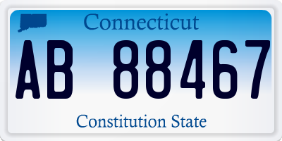 CT license plate AB88467