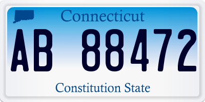 CT license plate AB88472