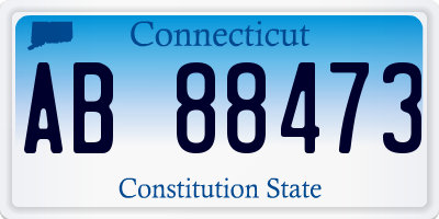 CT license plate AB88473