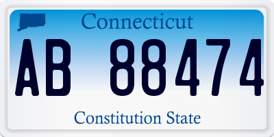 CT license plate AB88474