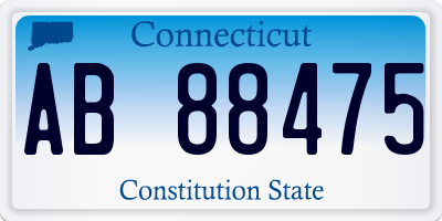 CT license plate AB88475