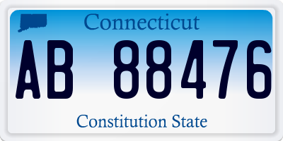 CT license plate AB88476