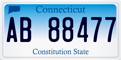 CT license plate AB88477