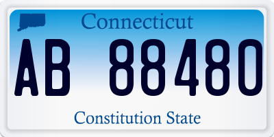 CT license plate AB88480
