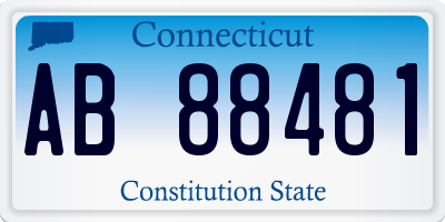 CT license plate AB88481