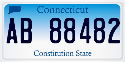 CT license plate AB88482
