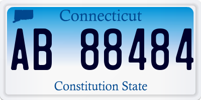 CT license plate AB88484