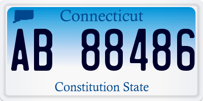 CT license plate AB88486