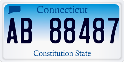 CT license plate AB88487